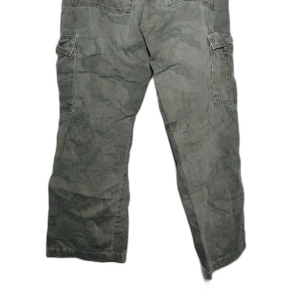 Vintage VF Wrangler 30x30 Green Camo Cargo Pants 100% Cotton Utility Style - Picture 3 of 9